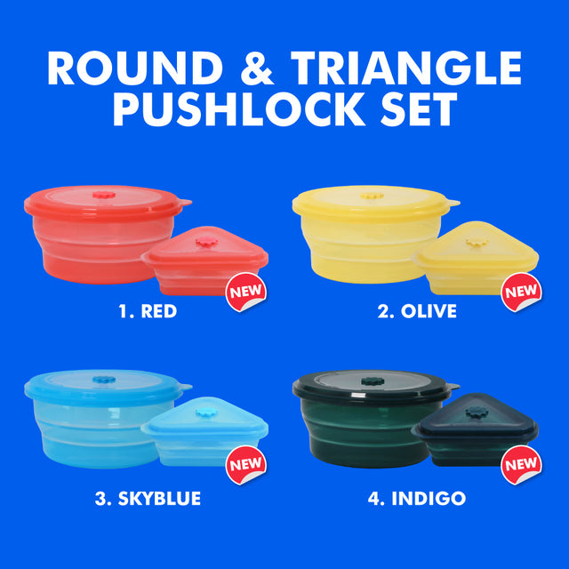 ROUND X TRIANGLE PUSH LOCK SET